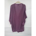Torrid Pointelle Boyfriend Cardigan Women 2X Purple Open Knit Whimsigoth Fairy Photo 2