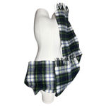 Heritage Tartan Merino Wool Scarf Green Blue Bronte by Moon British Photo 4