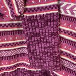 Columbia Winter Worn II Pink Purple and White Fair Isle Cozy Ski Sweater Large Photo 9