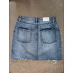 Pistola  Distressed Curved Ripped Hem Distress‎ Denim Skirt side stripe Size 28 Photo 5