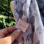 Joy Susan  Bohemian Elephant Gray Black Scarf Wrap Photo 2