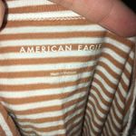 American Eagle  mustard stripe V-neck T-shirt Photo 2