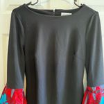 Calvin Klein Ankara Black Dress with Floral Sleeves and Floral Bottom Photo 6