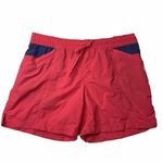 Columbia  Womens Omni-Shade Pink Navy Blue Color Blocked Shorts Size Medium Photo 0