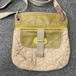 Fossil  Keyper quilted shoulder bag green mustard yellow brown strap Photo 1