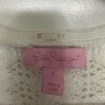 Lilly Pulitzer  Knit Tank Top Small White Crochet Trim Photo 2