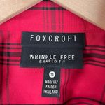 Foxcroft  Wrinkle Free Shaped Fit Button Down Shirt Women's Size 14 Red Plaid Photo 3