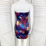 Speechless  Satin Multicolor Snakeskin Print Strapless Mini Dress Juniors 5 Photo 4