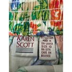 Karen Scott Vintage 90s Bermuda shorts floral print high waisted pleated size 10 Photo 8