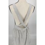 Lulus Women Apron Dress Size Small Black/White Stripe Crossback‎ Open back Size M Photo 3