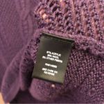 Torrid Lurex Pointelle Tunic Sweater Wool Blend Metallic Purple 0 Photo 5