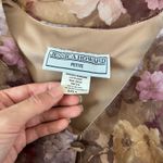 Jessica Howard  Petite Floral Chiffon Midi Dress Brown Purple‎ Overlay 90s Mom Photo 7