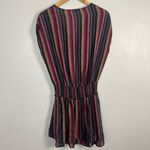 Rails  Lucca Brava Stripe Mini Dress Smocked V-Neck Linen Blend Size Small Photo 7