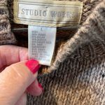 Studio Works Vintage  size L Ramie blend hand stitched design sweater. Photo 5