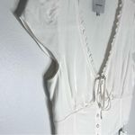 Reformation NEW Dorothea Crepe Top in Ivory Sz 0 Photo 4