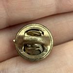 Vintage Brooch Pin Fleur De Lis Gold Tone Brush Polished Pin Brooch Photo 2