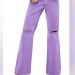 AFRM Oden High Waist Jean Flare Leg Distressed Purple NEW Women's Lavender Jeans Size 26 Photo 2