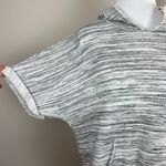 Dolan Left Coast Hoodie Sweatshirt Top M Gray Short Sleeve Dolman Frayed Trim Gray Size M Photo 2