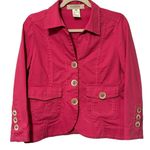 Gerard Darel Pink Blazer Jacket Cotton Spandex Made in Serbia Size 38 Photo 0