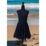 Blondie Nites black short Illusion Yoke Pearl Embellished Back Swing dress- 11 Photo 7