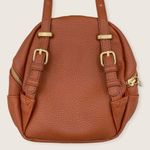 Walmart  Mini Brown Vegan Goldtone Hardware Convertible Crossbody Zip Backpack 8" x 6" Photo 2