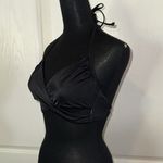 PINK - Victoria's Secret VICTORIAS SECRET BLACK WRAP FRONT CUT OUT HALTER SWIM TOP Photo 3