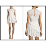 BCBGMAXAZRIA 💕💕 Charlee Asymmetrical Tiered Lace Dress ~ Ivory 10 NWT Photo 3