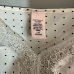 Victoria's Secret Victoria’s Secret Black and Cream Polka Dot Lace Satin Cami Sleep Top Size Large Photo 2