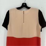 ZARA Tunic Blouse Tri Color Short Sleeve Womens Small Photo 7