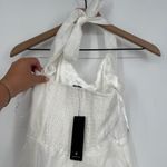 Lulus Bonni White Floral Jacquard Halter Mini Dress Size S Photo 6