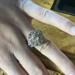 Natural Brazilian Heliodor Sterling Silver Cocktail Ring Size 7 Gold Photo 3