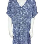 Joe Fresh Blue & White Floral Short Sleeve Dress (1X) Photo 2