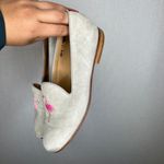Del Toro Women's Size 7 Gray Suede Flamingo Embroidered Loafers Flats Shoes Photo 2
