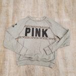 PINK - Victoria's Secret EUC Victoria's Secret PINK Cheeta Print Gray Long-sleeved Sweatshirt Size XS Photo 0