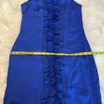 Francesca's Francesca’s Collections Blue Short Dress Center Ruffle Size Small Photo 3