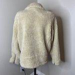 We The Free People So Cozy Slouchy Sherpa Faux Fur Beige Bomber Moto Jacket Sz L Photo 5