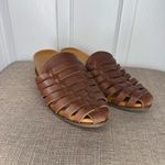 Lucky Brand Women's Doerid Leather Flat Slides Medium Dark Beige size 7 mules Photo 10