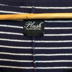 NWT PLUSH Thermal Pj Romper In Navy/cream Small Blue Photo 4