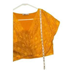 ZARA Trafaluc Marigold Eyelet Crop Blouse, Small Photo 5