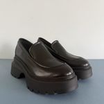 Michael Kors Shiloh Black Leather Chunky Lug Sole Platform Loafers Photo 1