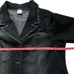 NWT Z Cavaricci Dark Denim Jacket 2X Stretch Contrast Stitching Notched Lapel Blue Photo 8