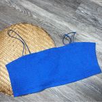 Anthropologie  maeve blue smocked micro tube top spaghetti‎ straps women’s XL Photo 1