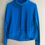 Sweaty Betty  London made in Italy cowl neck blue sweater XS oversized #711 Photo 0