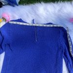 H&M  Royal Blue Knit Zip Sweater Size Small Knitted Photo 4