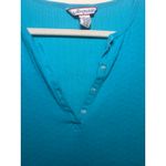 Aeropostale Vintage 90s Y2K Babydoll Tee Blue Henley Swiss Dot Size Large Photo 5