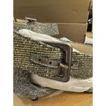 Pelle Moda Berlin Open Toe Pewter Shimmer Suede Sandal Size‎ 9.5M Gray Size 9.5 Photo 3