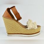 See By Chloe Glyn Ankle Strap Espadrille CHLOÉ Wedge Tartan Sandals US 10 EU 40 Photo 10