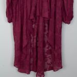 Torrid NWT Floral Burnout Chiffon High Low Smocked Waist Tunic Top Size 5X Fairy Photo 2