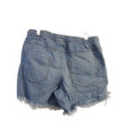 Aerie High waist rope tie frayed shorts Small S Womens Blue Photo 4