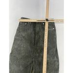 BLANK NYC  Skirt Womens 26 Green Leather Midi Hunter Front Slit Retro‎ Weathered Photo 5